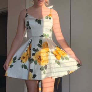 White Floral Dress